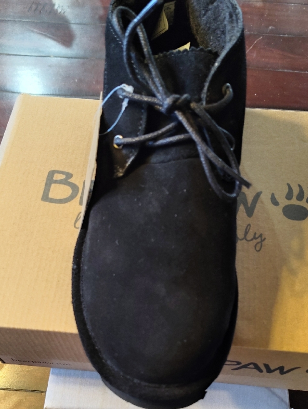 BearPaw Black Suede Lace-Up Chukka Boot - Picture 4 of 9